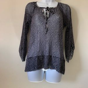 Weston Wear Anthro Sheer Polka Dot Blouse